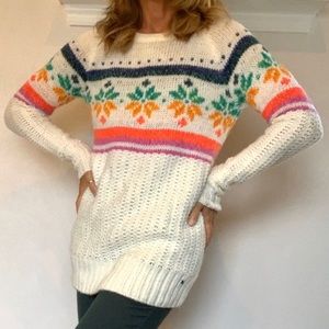 American Eagle Snowflake Jegging Sweater Sz XS